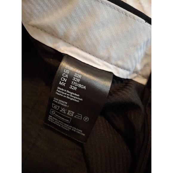 H&M Women's Size 32 Black Pinstripe Slim Fit Dress Pants Mid Rise Trousers Pants - Picture 5 of 8